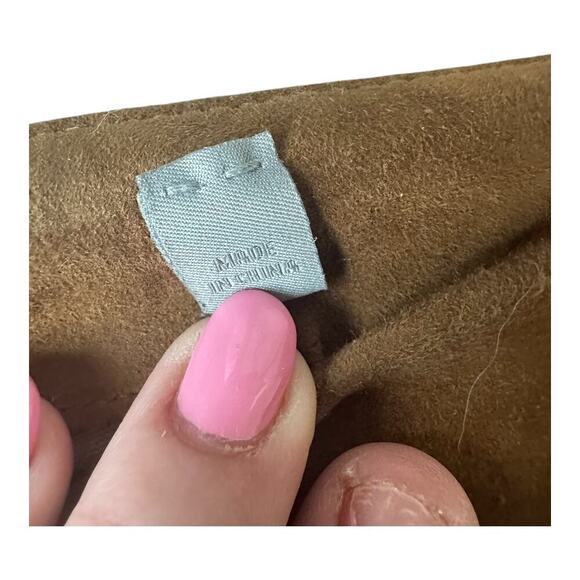 Vince Chocolate Brown Suede Pants Women’s Stretchy Elastic Waist 100% Leather - Picture 7 of 12